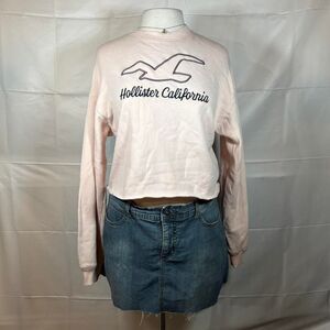 Hollister-co Women's Pink Crop-top